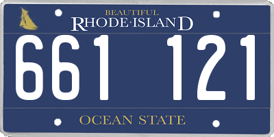 RI license plate 661121