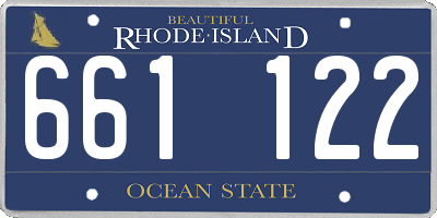 RI license plate 661122