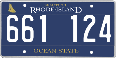 RI license plate 661124