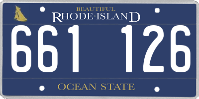 RI license plate 661126