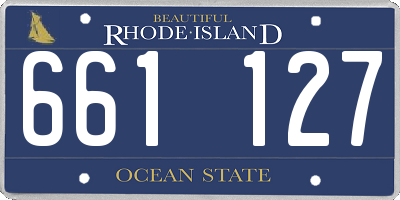 RI license plate 661127