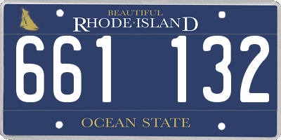 RI license plate 661132