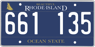 RI license plate 661135