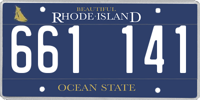RI license plate 661141