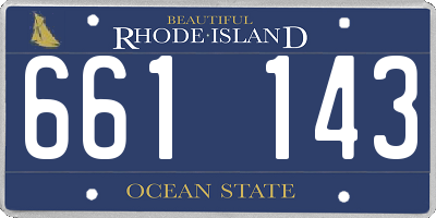 RI license plate 661143