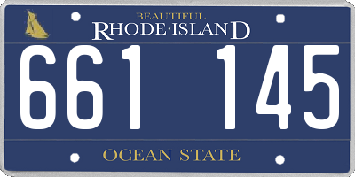 RI license plate 661145