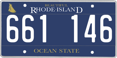 RI license plate 661146