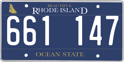 RI license plate 661147