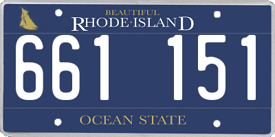 RI license plate 661151
