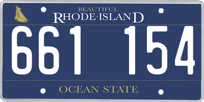 RI license plate 661154