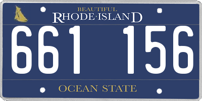 RI license plate 661156