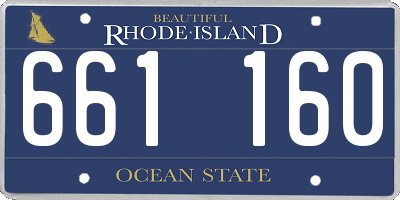 RI license plate 661160