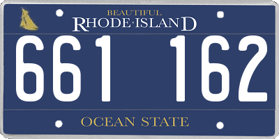 RI license plate 661162