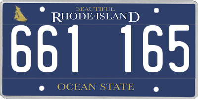 RI license plate 661165