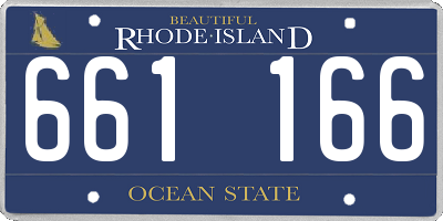 RI license plate 661166