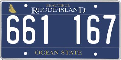 RI license plate 661167