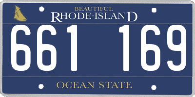 RI license plate 661169