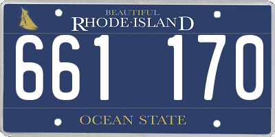 RI license plate 661170