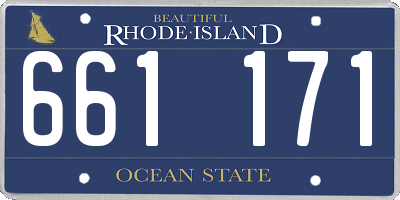 RI license plate 661171