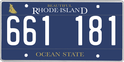 RI license plate 661181