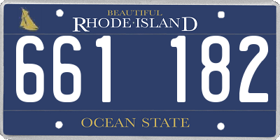 RI license plate 661182