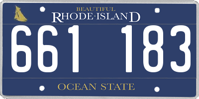 RI license plate 661183