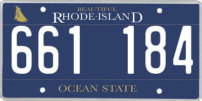 RI license plate 661184