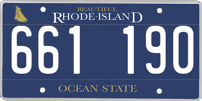 RI license plate 661190