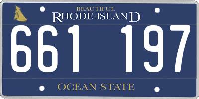 RI license plate 661197