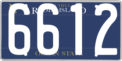 RI license plate 6612
