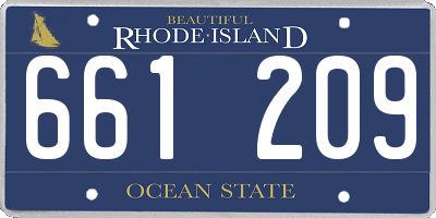 RI license plate 661209