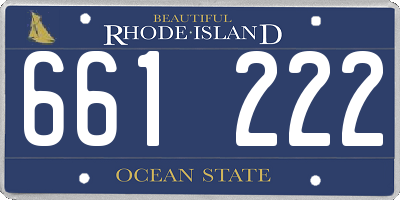 RI license plate 661222