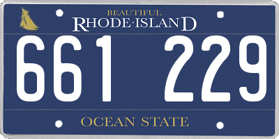 RI license plate 661229