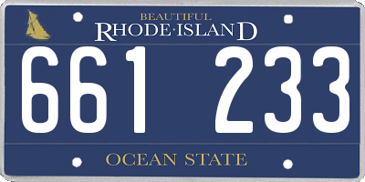 RI license plate 661233