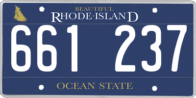 RI license plate 661237