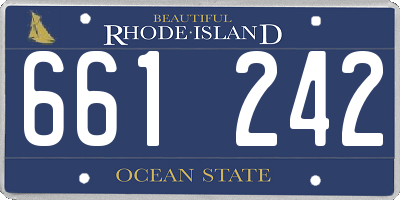 RI license plate 661242