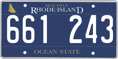 RI license plate 661243