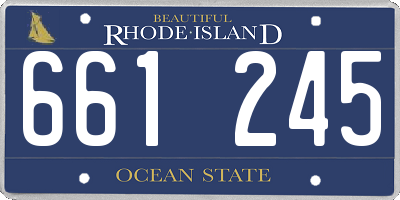 RI license plate 661245