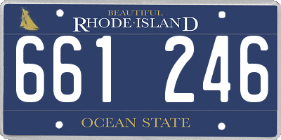 RI license plate 661246