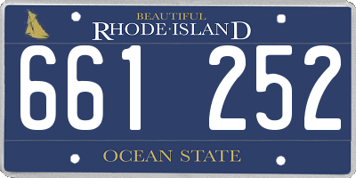 RI license plate 661252