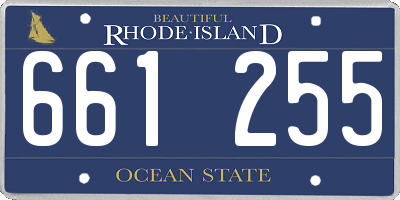 RI license plate 661255