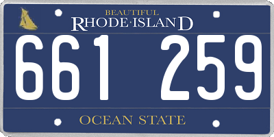 RI license plate 661259
