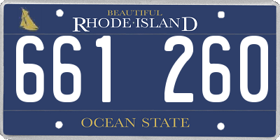 RI license plate 661260