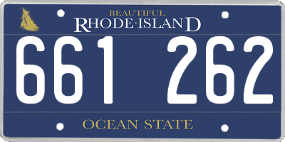 RI license plate 661262