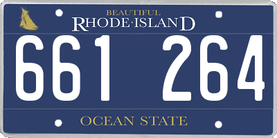 RI license plate 661264