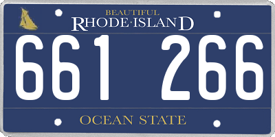 RI license plate 661266