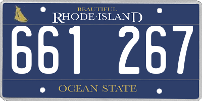 RI license plate 661267