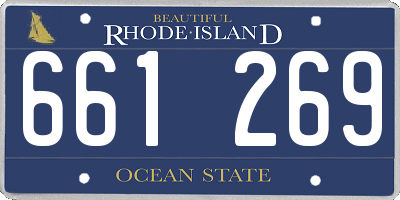 RI license plate 661269