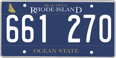 RI license plate 661270