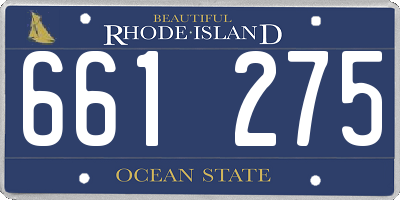 RI license plate 661275